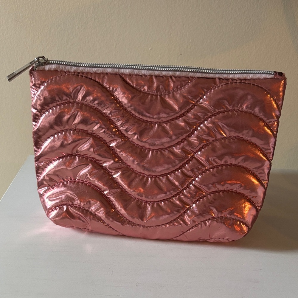 Metallic Pink Puffy Quilted Women's Makeup Bag from Ulta